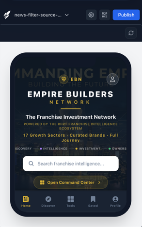 App Home - Franchise Intelligence